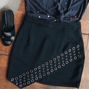 Lovers + Friends Grommet Mini Skirt